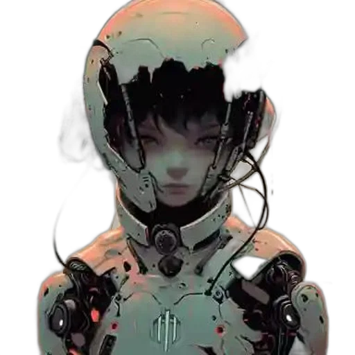 robot, face, mask, creature transparent PNG cut-out