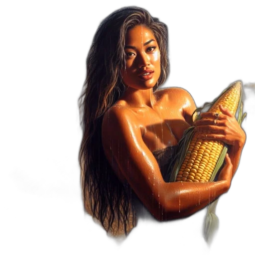 food, pixel art, photorealistic, oil painting transparent PNG cut-out