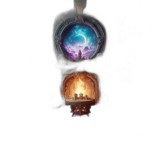 bottle, jewelry, staff, mask transparent PNG cut-out