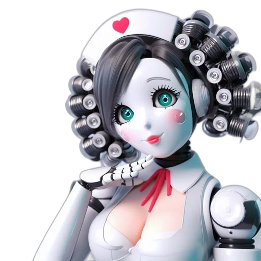 robot, concept art, cyberpunk, 3d render transparent PNG cut-out