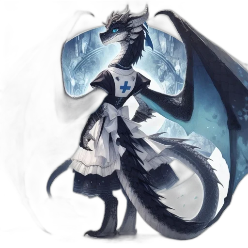 dragon, staff, creature, sword transparent PNG cut-out
