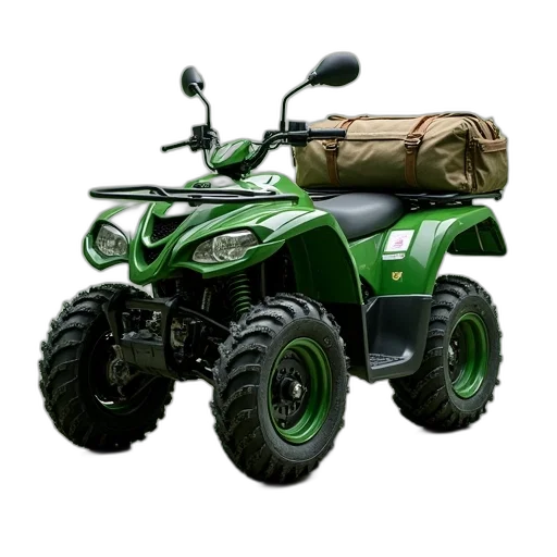 weapon, 3d render, green, atv transparent PNG cut-out