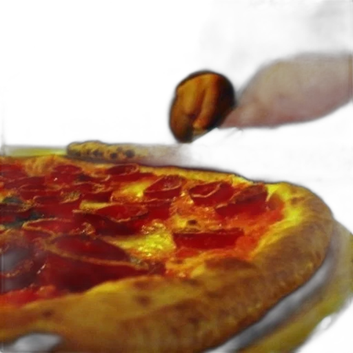 food, 3d render, photorealistic, pepperoni transparent PNG cut-out