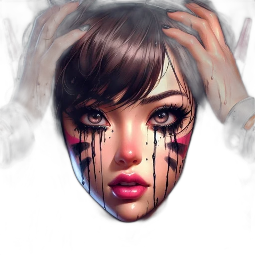 face, mask, fantasy art, photorealistic transparent PNG cut-out