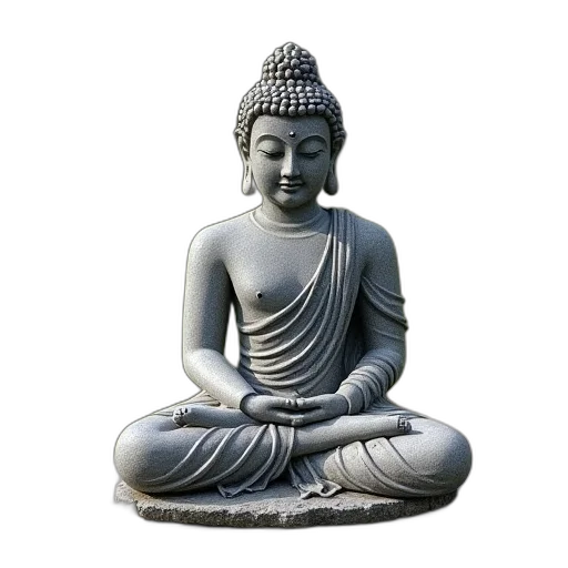3d render, photorealistic, stone, figure transparent PNG cut-out