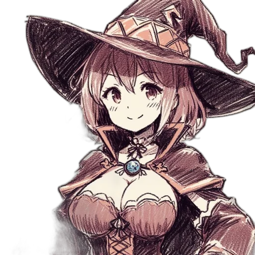 hat, staff, dress, weapon transparent PNG cut-out