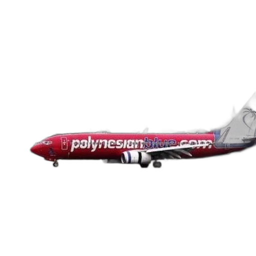 3d render, red, airplane, polynesianblue transparent PNG cut-out