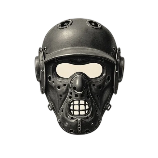 mask, face, cyberpunk, 3d render transparent PNG cut-out