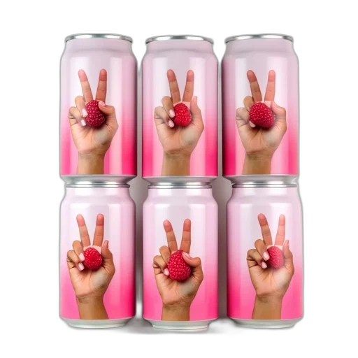 bottle, vaporwave, collection, six transparent PNG cut-out