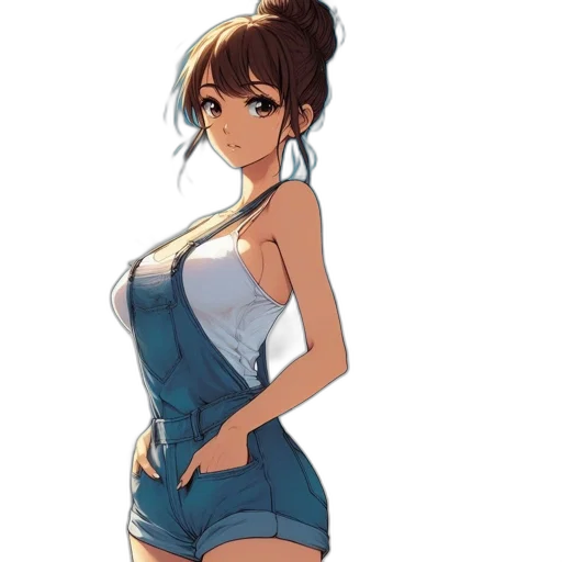 dress, staff, jacket, anime transparent PNG cut-out