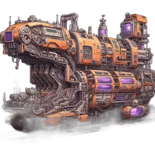 weapon, robot, concept art, fantasy art transparent PNG cut-out