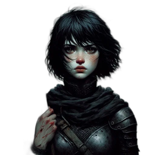 face, comic book art, fantasy art, concept art transparent PNG cut-out