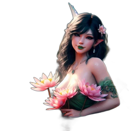 flower, crown, staff, jewelry transparent PNG cut-out