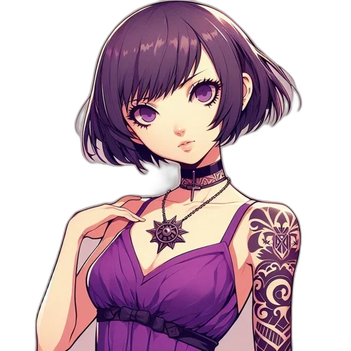 dress, flower, jewelry, staff transparent PNG cut-out
