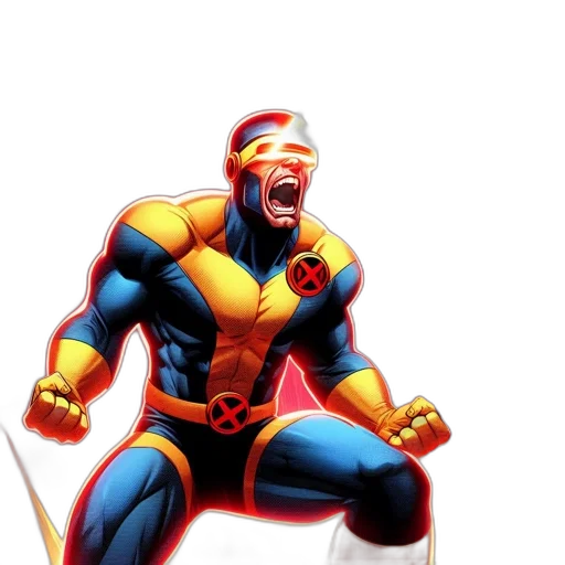 comic book art, concept art, 3d render, superhero transparent PNG cut-out