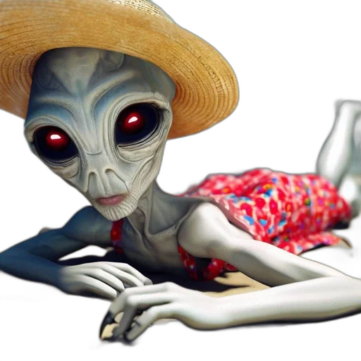 creature, hat, dress, robot transparent PNG cut-out