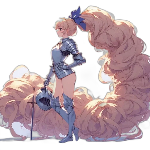 hair, dress, crown, staff transparent PNG cut-out