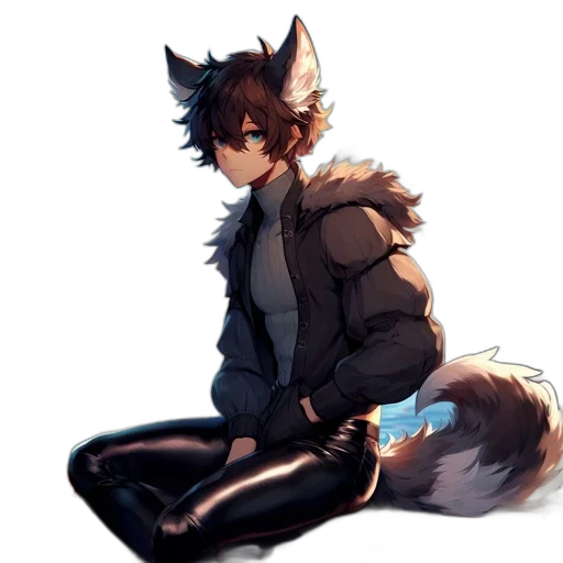 jacket, staff, animal, creature transparent PNG cut-out