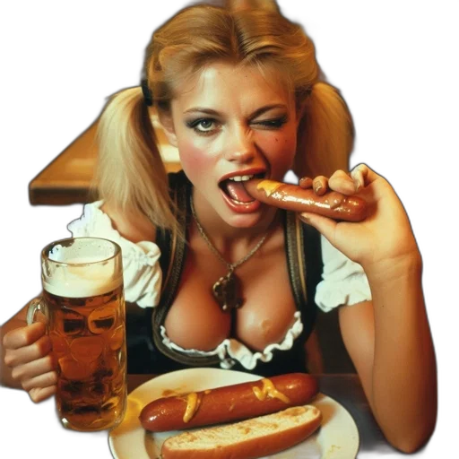 food, weapon, photorealistic, woman transparent PNG cut-out
