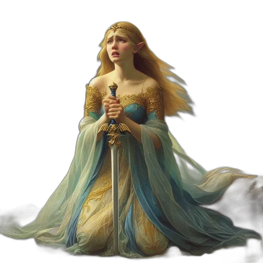 dress, fantasy art, concept art, 3d render transparent PNG cut-out
