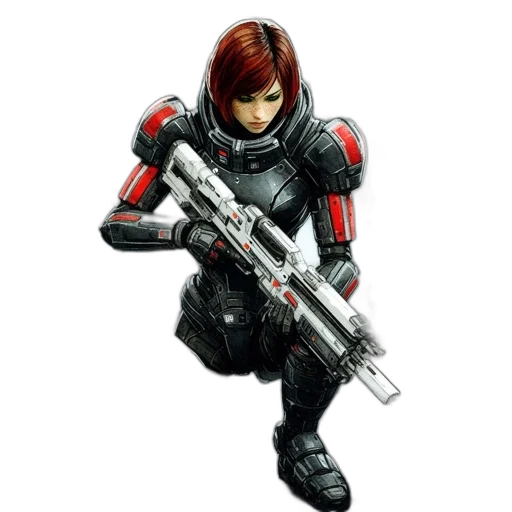 weapon, robot, concept art, pixel art transparent PNG cut-out