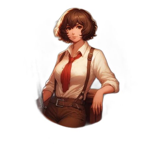staff, jacket, dress, face transparent PNG cut-out