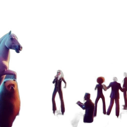 concept art, 3d render, fantasy art, vaporwave transparent PNG cut-out
