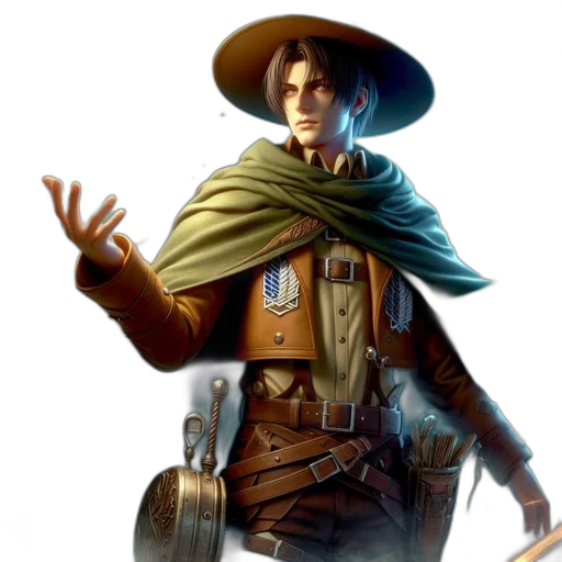 staff, jacket, fantasy art, concept art transparent PNG cut-out