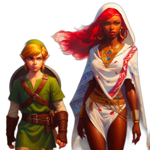 concept art, fantasy art, comic book art, pixel art transparent PNG cut-out