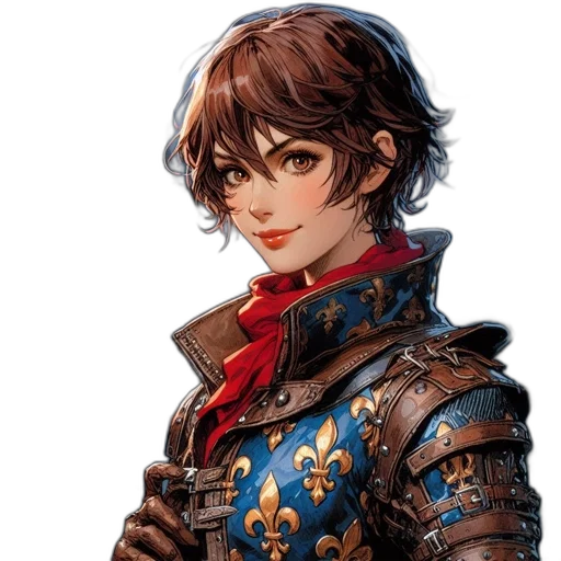 face, jacket, sword, staff transparent PNG cut-out