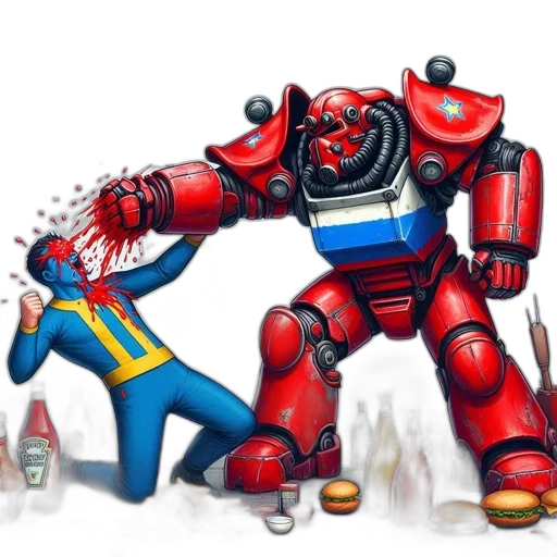 robot, concept art, comic book art, pixel art transparent PNG cut-out