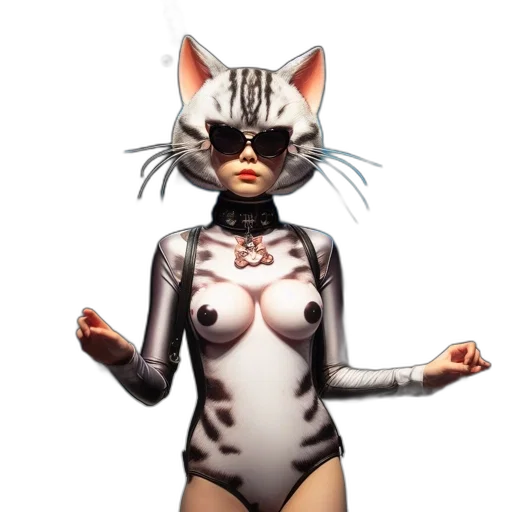 animal, mask, concept art, 3d render transparent PNG cut-out