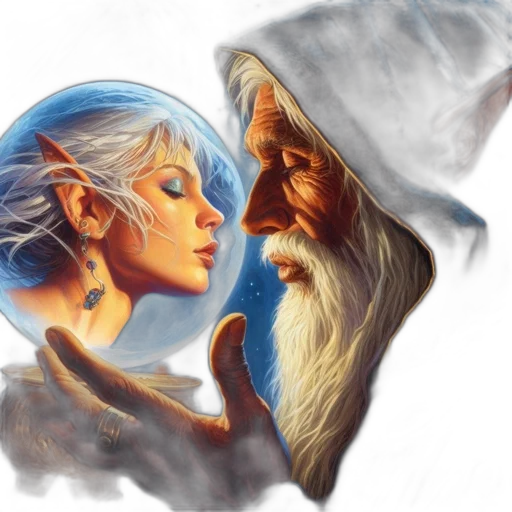 fantasy art, concept art, photorealistic, oil painting transparent PNG cut-out