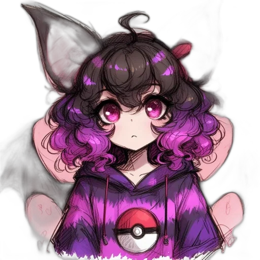 creature, staff, hair, hat transparent PNG cut-out