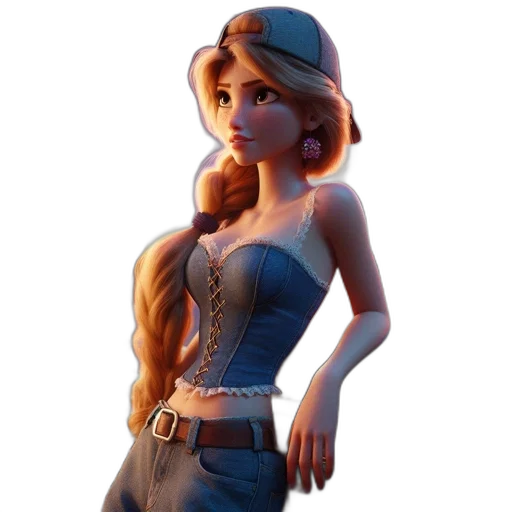 dress, hat, crown, staff transparent PNG cut-out