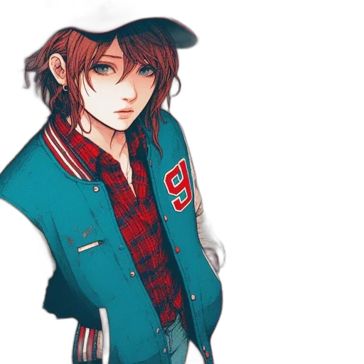 jacket, hat, staff, concept art transparent PNG cut-out