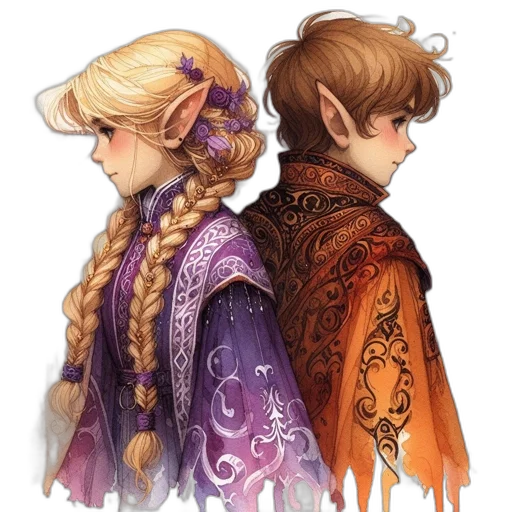 fantasy art, concept art, watercolor, pixel art transparent PNG cut-out