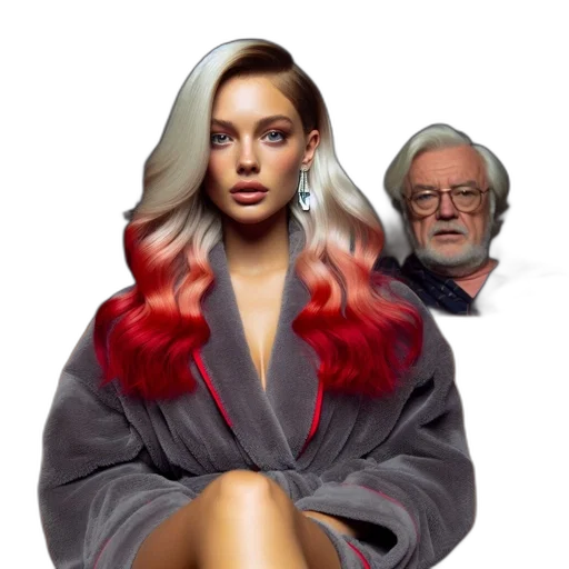 hair, jacket, dress, face transparent PNG cut-out