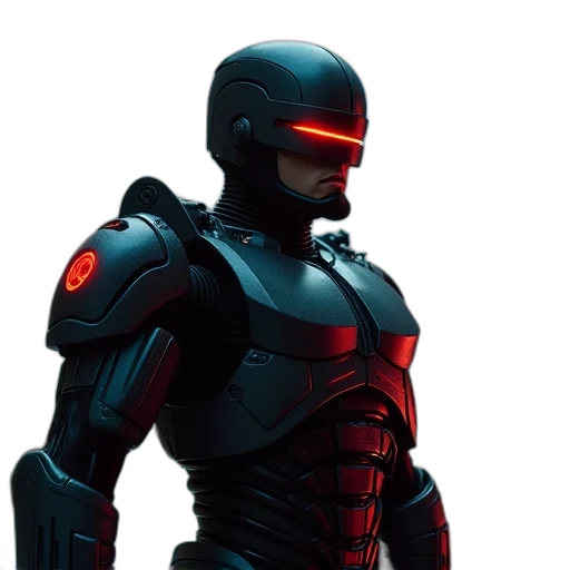 robot, 3d render, concept art, comic book art transparent PNG cut-out