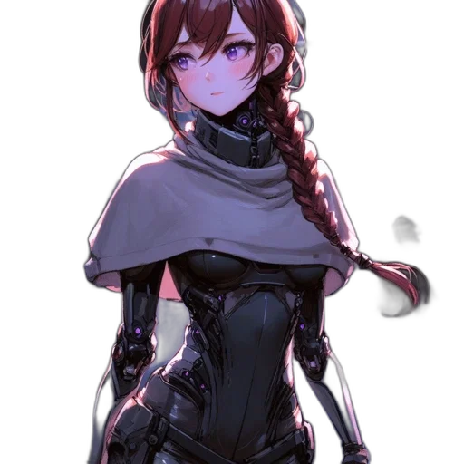 robot, dress, weapon, staff transparent PNG cut-out