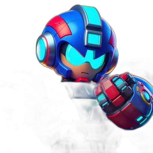 robot, weapon, mask, 3d render transparent PNG cut-out