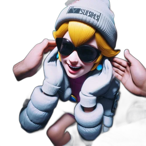 hat, mask, jacket, 3d render transparent PNG cut-out