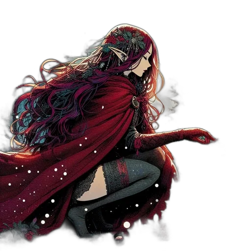 dress, concept art, fantasy art, comic book art transparent PNG cut-out
