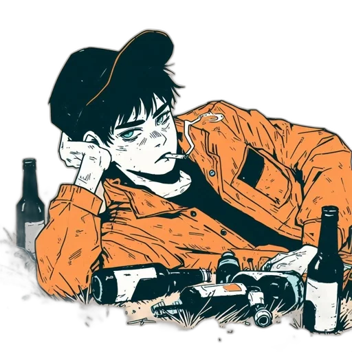 jacket, bottle, food, hat transparent PNG cut-out
