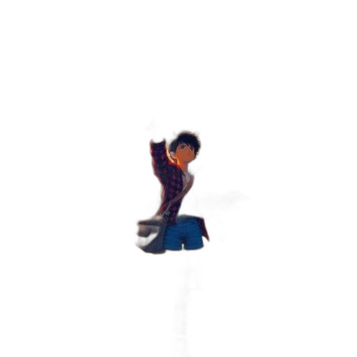 umbrella, staff, creature, robot transparent PNG cut-out