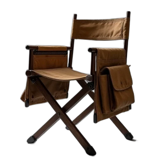 furniture, 3d render, earth tones, director transparent PNG cut-out