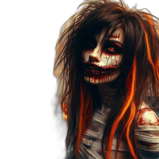 face, creature, hair, mask transparent PNG cut-out