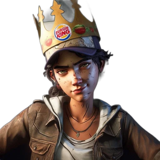 hat, crown, jacket, face transparent PNG cut-out
