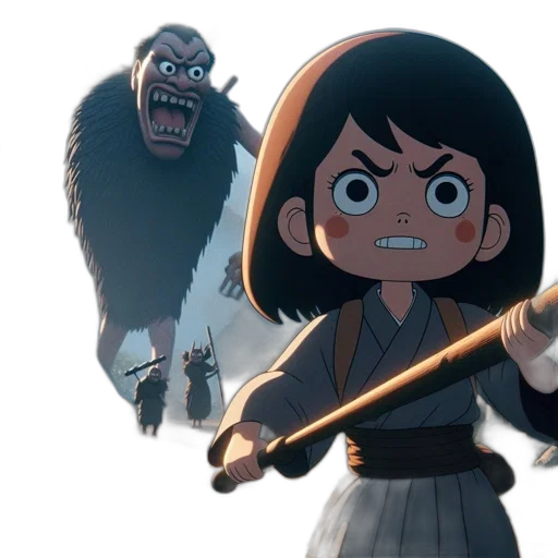concept art, cartoon, comic book art, anime transparent PNG cut-out