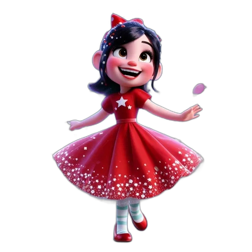 dress, robot, flower, 3d render transparent PNG cut-out